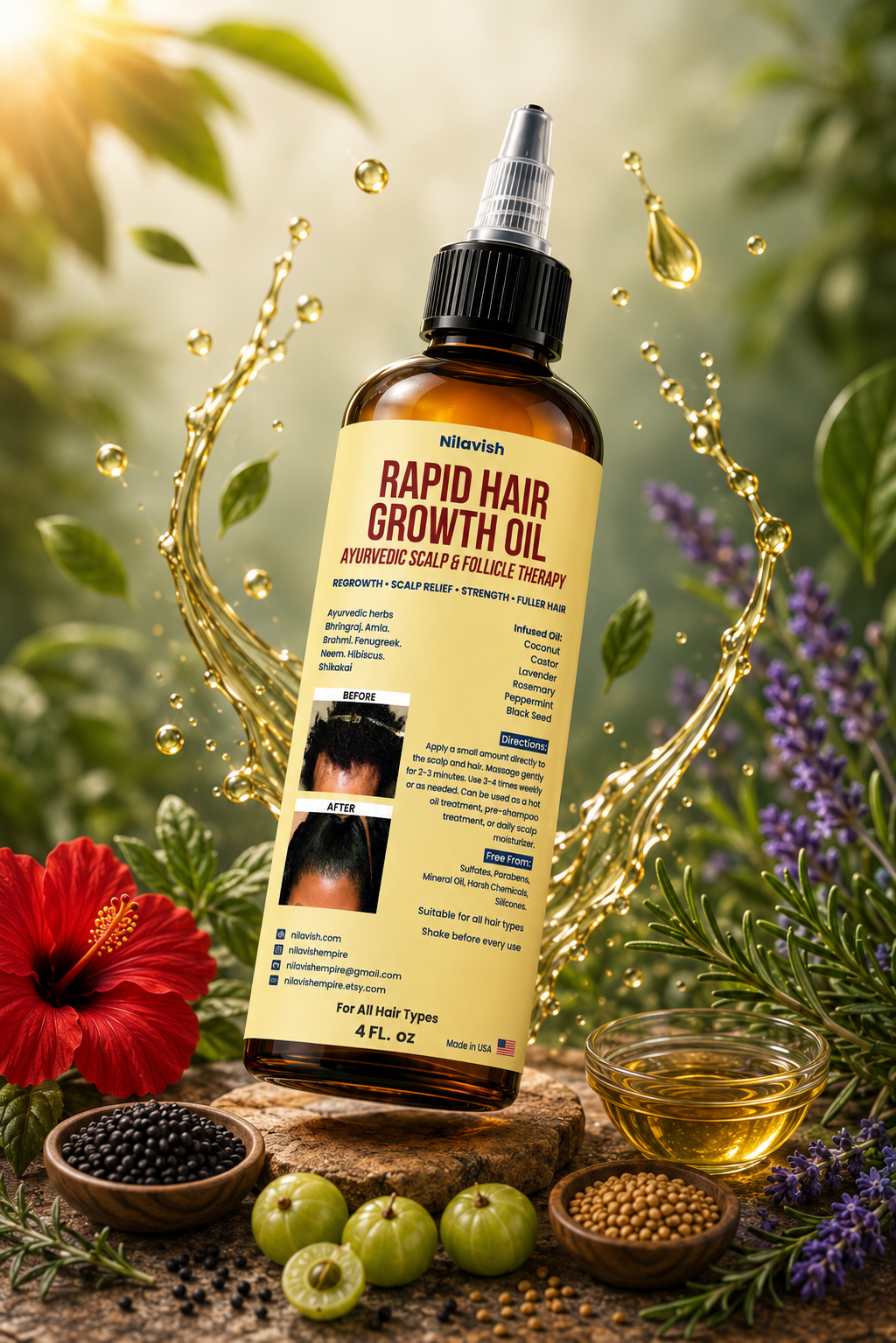 Rapid Hair Growth Oil-4 fl. oz.