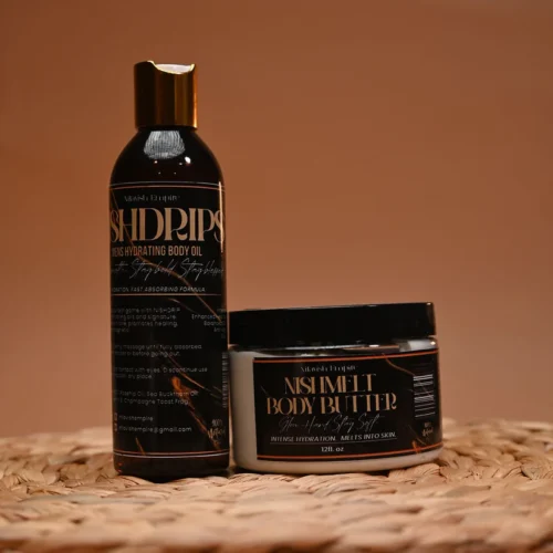 Nilavish Nish melt & Nish drip – Men’s Body Butter + Body Oil Duo